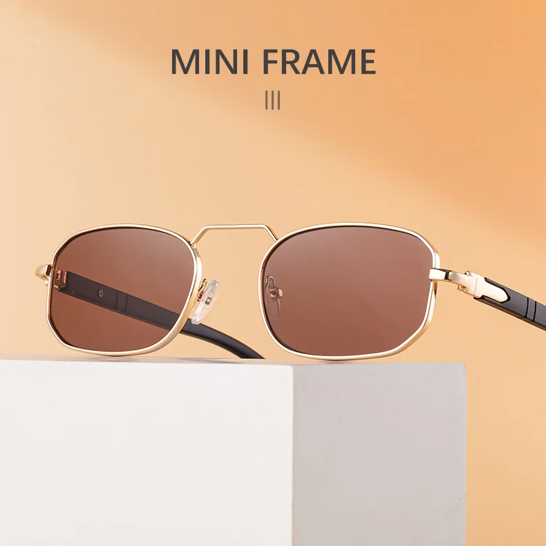 Black Metal New Unisex Retro Square Sunglasses with Metal Frame – Trendy Fashion UV400 Sun Glasses for Men & Women - Details 6