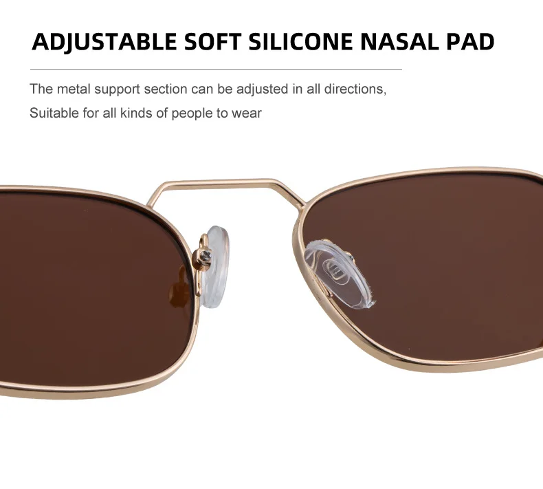 Black Metal New Unisex Retro Square Sunglasses with Metal Frame – Trendy Fashion UV400 Sun Glasses for Men & Women - Details 12