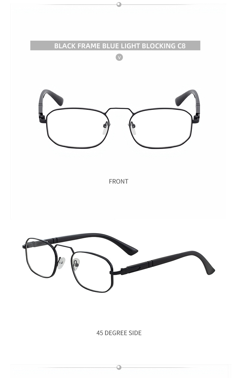 Black Metal New Unisex Retro Square Sunglasses with Metal Frame – Trendy Fashion UV400 Sun Glasses for Men & Women - Details 23