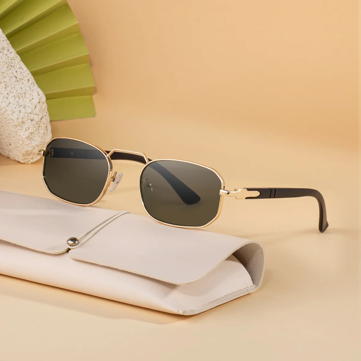Black Metal New Unisex Retro Square Sunglasses with Metal Frame – Trendy Fashion UV400 Sun Glasses for Men & Women - View 3