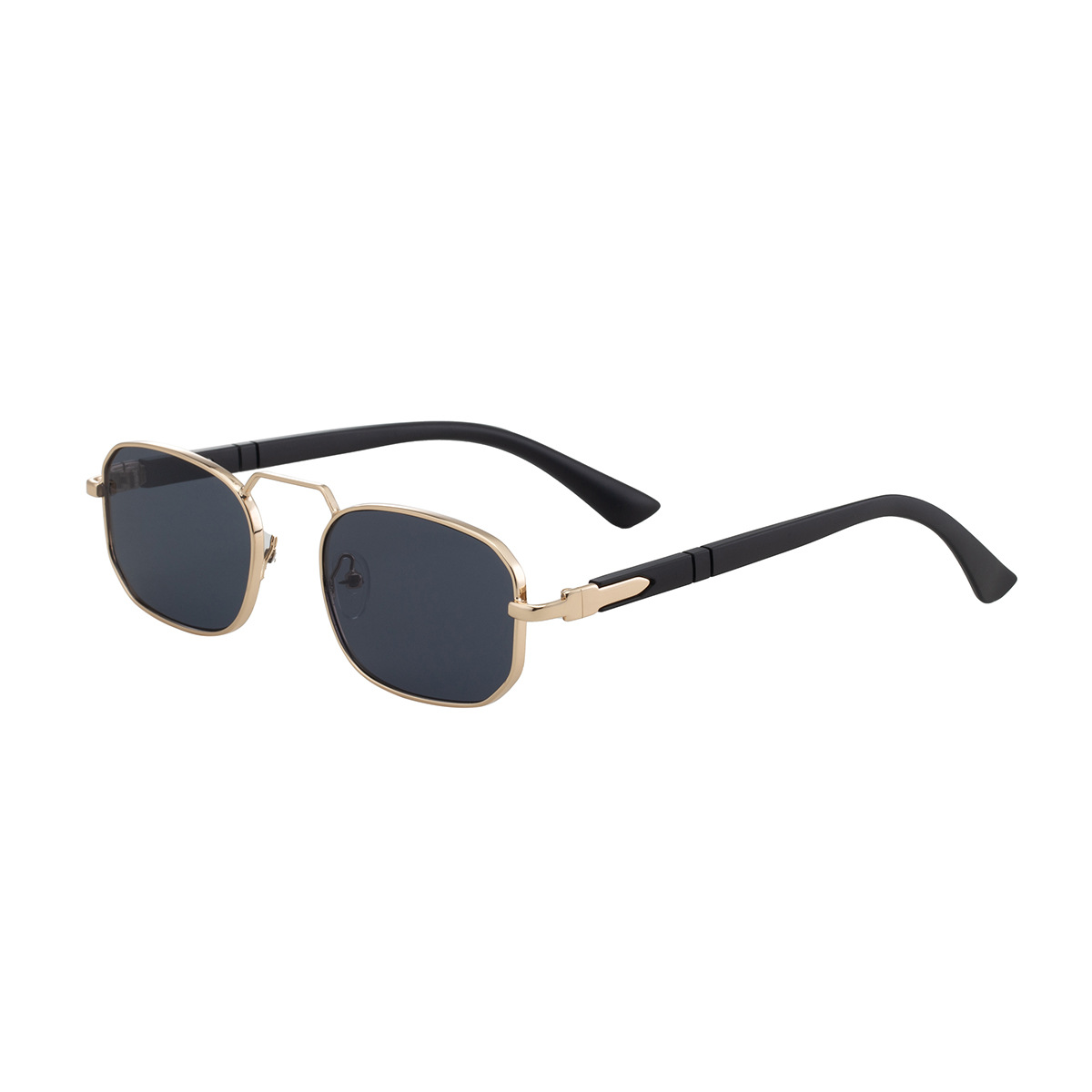 Black Metal New Unisex Retro Square Sunglasses with Metal Frame – Trendy Fashion UV400 Sun Glasses for Men & Women - View 5