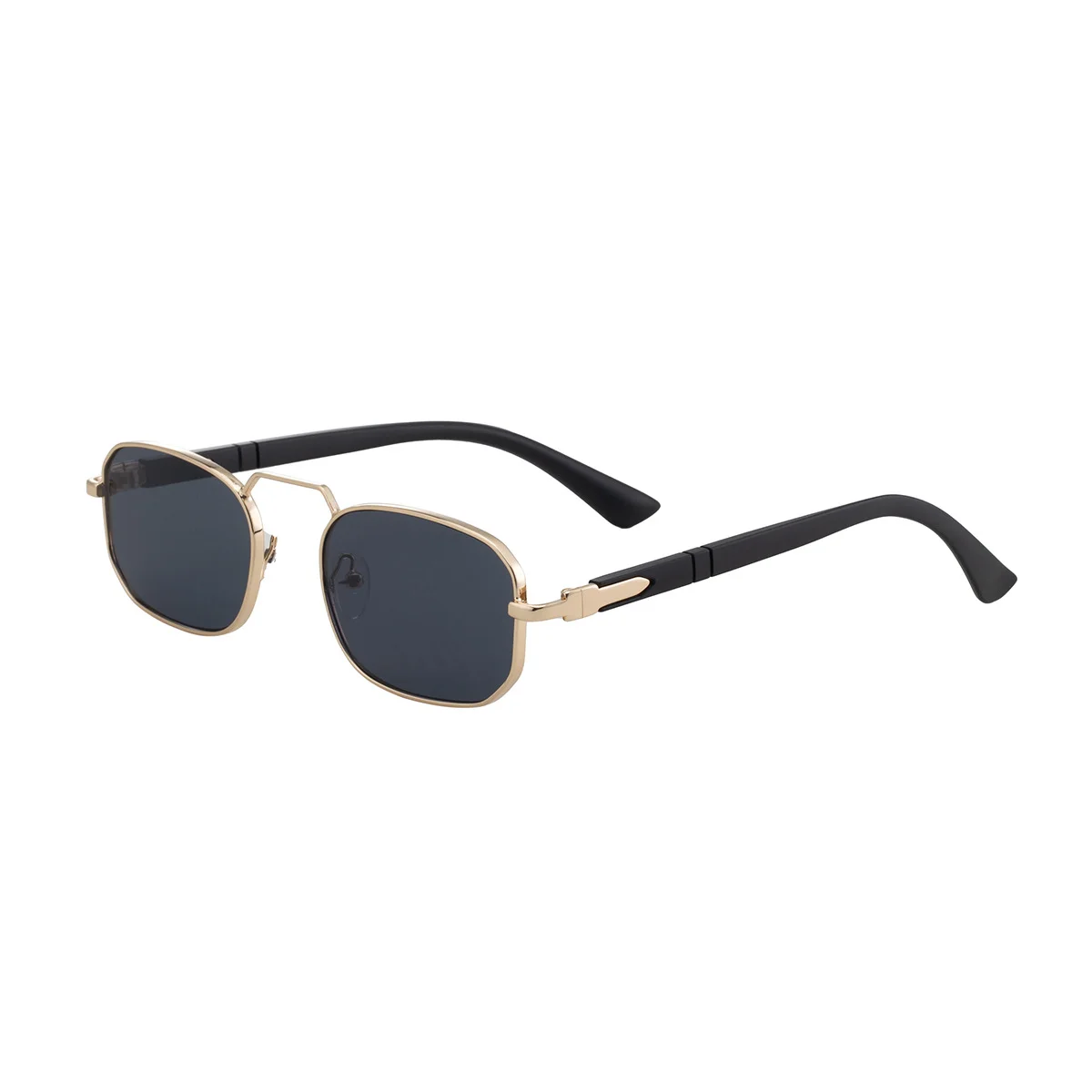 Black Metal New Unisex Retro Square Sunglasses with Metal Frame – Trendy Fashion UV400 Sun Glasses for Men & Women - View 5