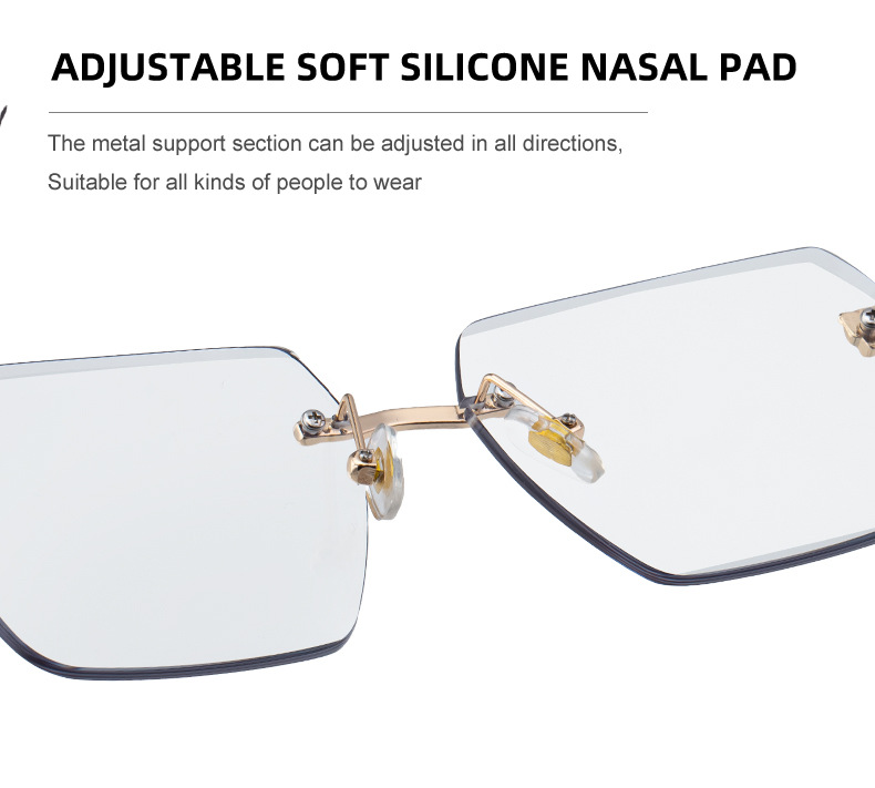 New Men's Premium Photochromic Square Sunglasses – Rimless Retro Design with Leopard Head & Wood Grain Pattern for Outdoor Driving Details and Specifications