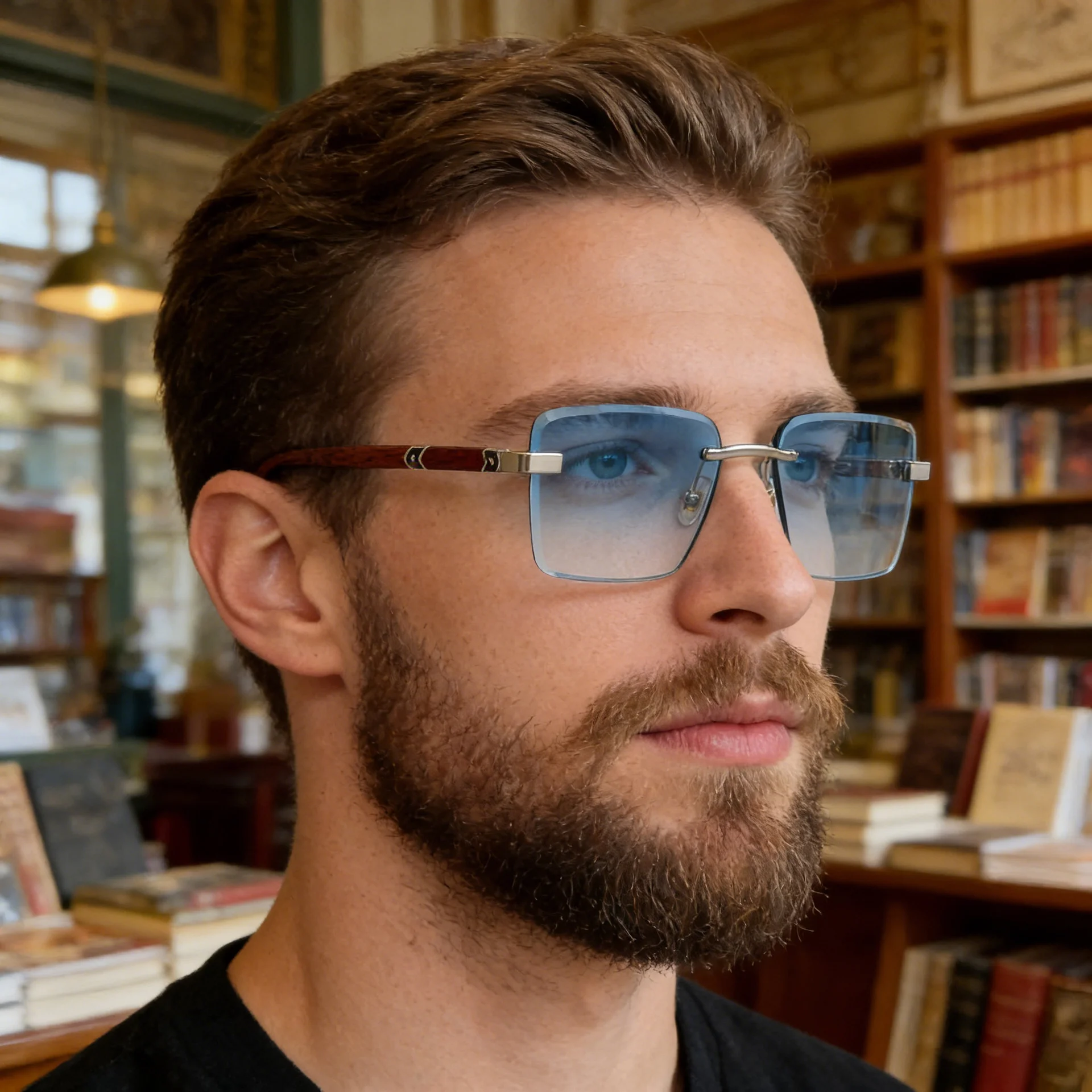 Black PC New Fashion Square Photochromic Sunglasses – Unique Trendy UV400 Outdoor Sun Glasses with Variable Tint - Details 3