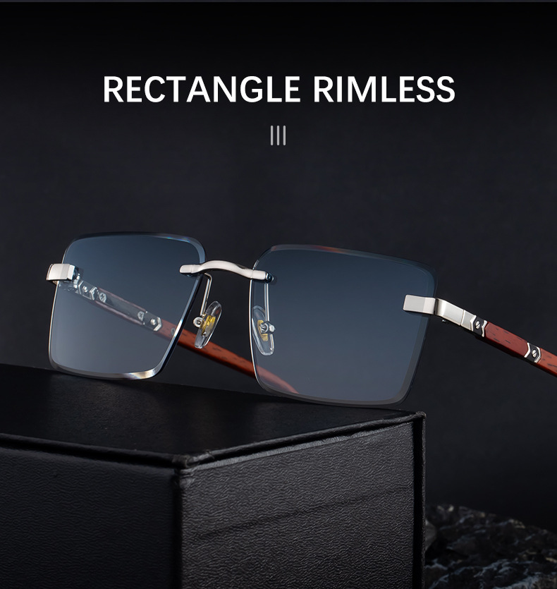 Black PC New Fashion Square Photochromic Sunglasses – Unique Trendy UV400 Outdoor Sun Glasses with Variable Tint - Details 9