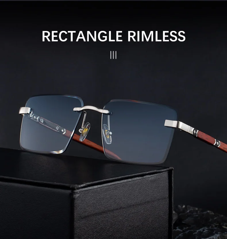 Black PC New Fashion Square Photochromic Sunglasses – Unique Trendy UV400 Outdoor Sun Glasses with Variable Tint - Details 9