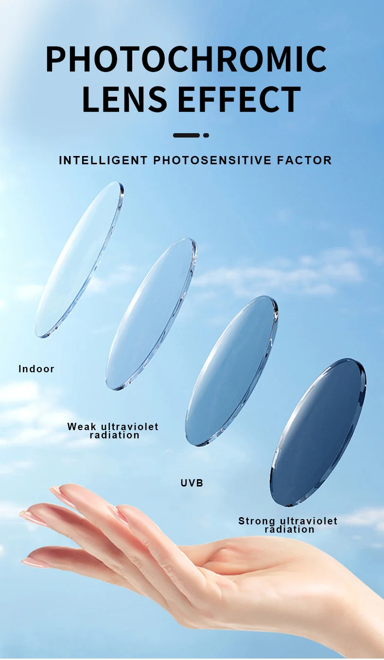 Black PC New Fashion Square Photochromic Sunglasses – Unique Trendy UV400 Outdoor Sun Glasses with Variable Tint - Details 11