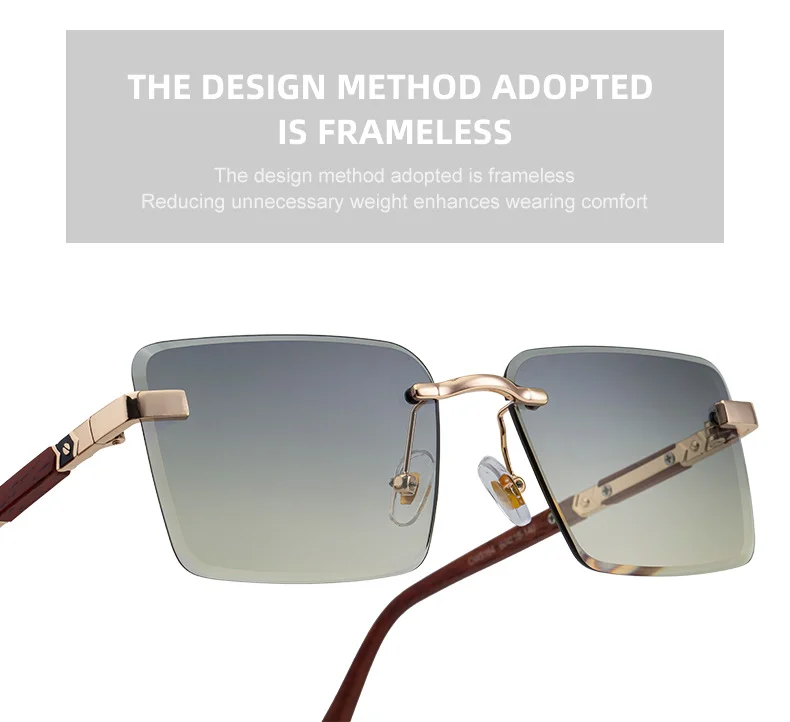 Black PC New Fashion Square Photochromic Sunglasses – Unique Trendy UV400 Outdoor Sun Glasses with Variable Tint - Details 14