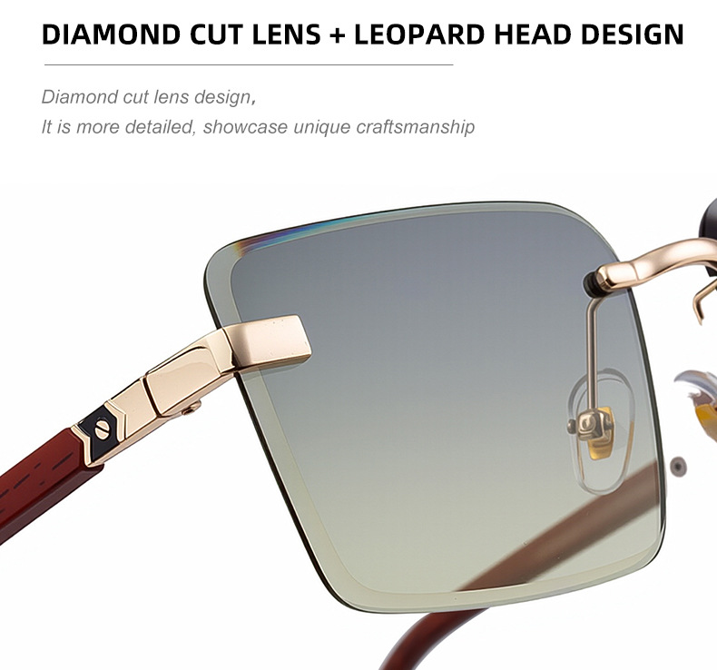 Black PC New Fashion Square Photochromic Sunglasses – Unique Trendy UV400 Outdoor Sun Glasses with Variable Tint - Details 15