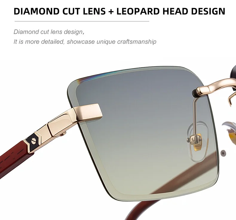Black PC New Fashion Square Photochromic Sunglasses – Unique Trendy UV400 Outdoor Sun Glasses with Variable Tint - Details 15