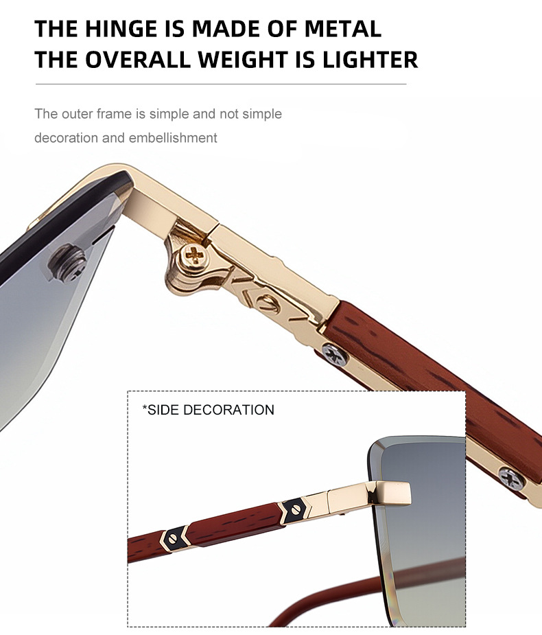 Black PC New Fashion Square Photochromic Sunglasses – Unique Trendy UV400 Outdoor Sun Glasses with Variable Tint - Details 17