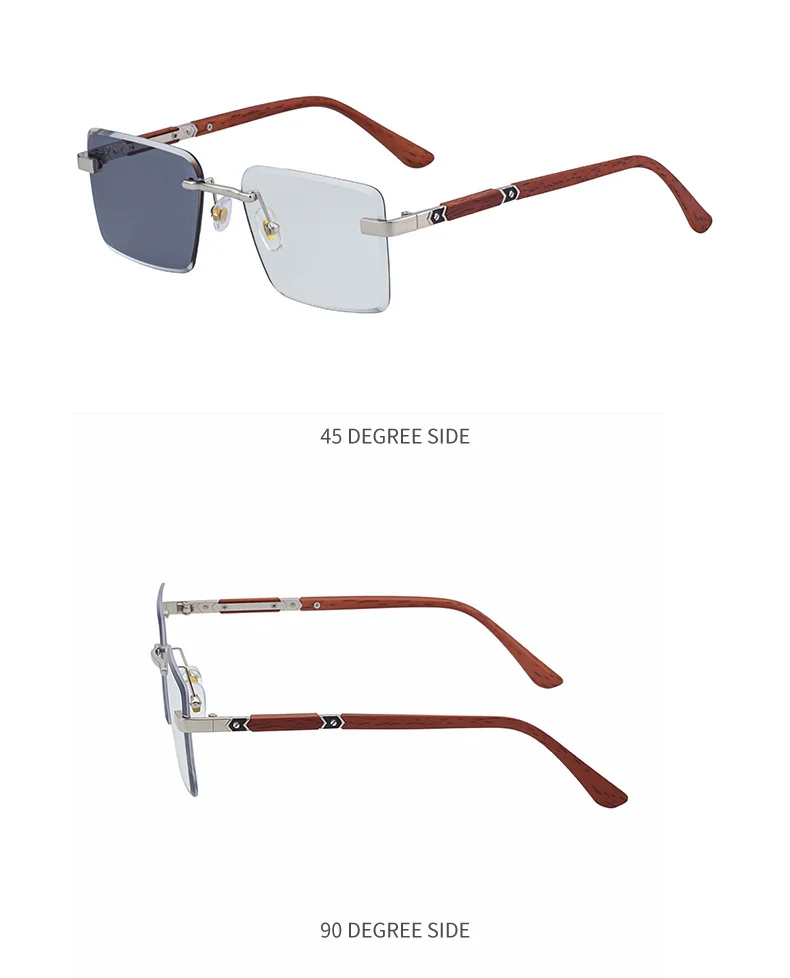 Black PC New Fashion Square Photochromic Sunglasses – Unique Trendy UV400 Outdoor Sun Glasses with Variable Tint - Details 22