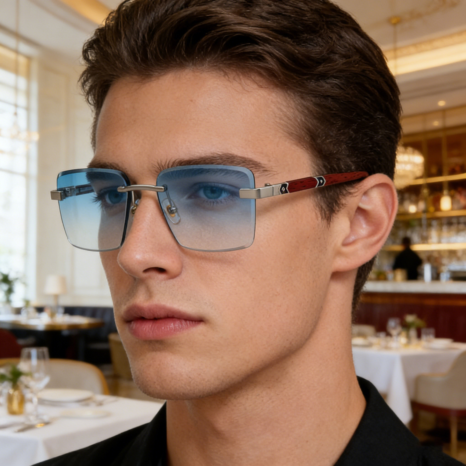 New Fashion Square Photochromic Sunglasses – Unique Trendy UV400 Outdoor Sun Glasses with Variable Tint Custom Eyewear