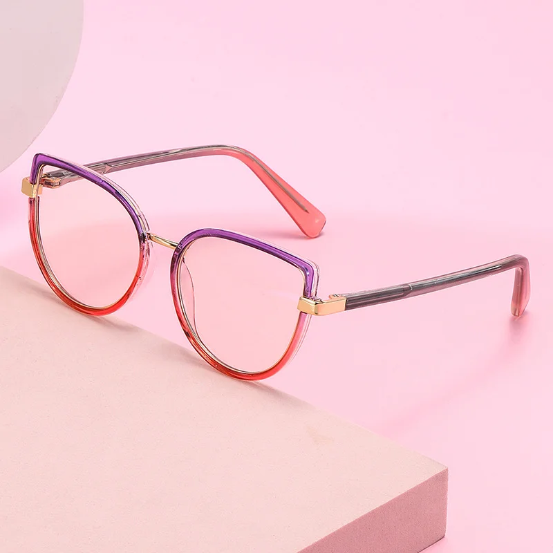 Black TR90 2026 New Cat-Eye Photochromic Optical Frames for Women – Personalized Versatile High-End Fashion Sun Glasses with UV Protection - View 2