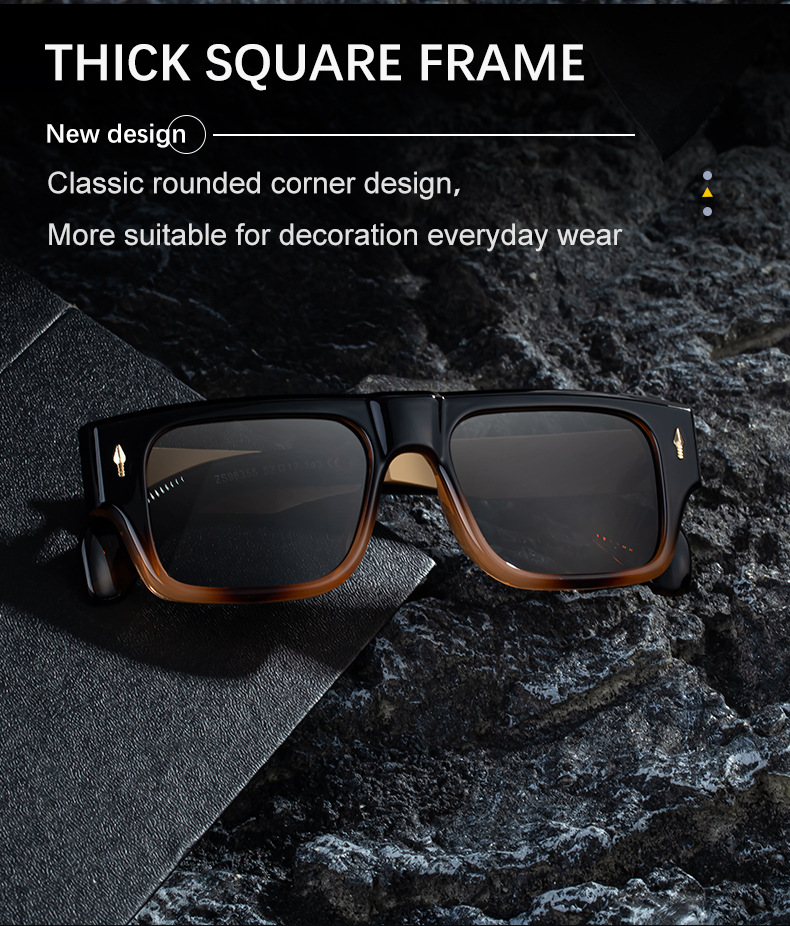 Men's Retro Square Sunglasses - Trendy Fashion Oversized Sunnies with UV400 Protection Details and Specifications