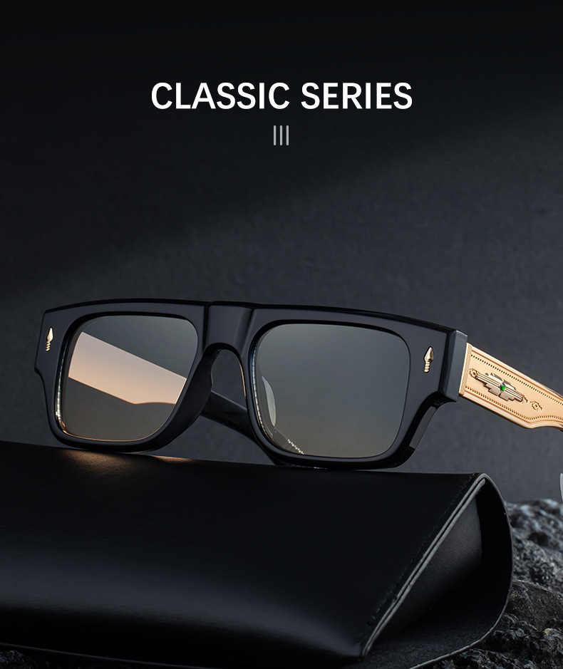 Men's Retro Square Sunglasses - Trendy Fashion Oversized Sunnies with UV400 Protection Details and Specifications