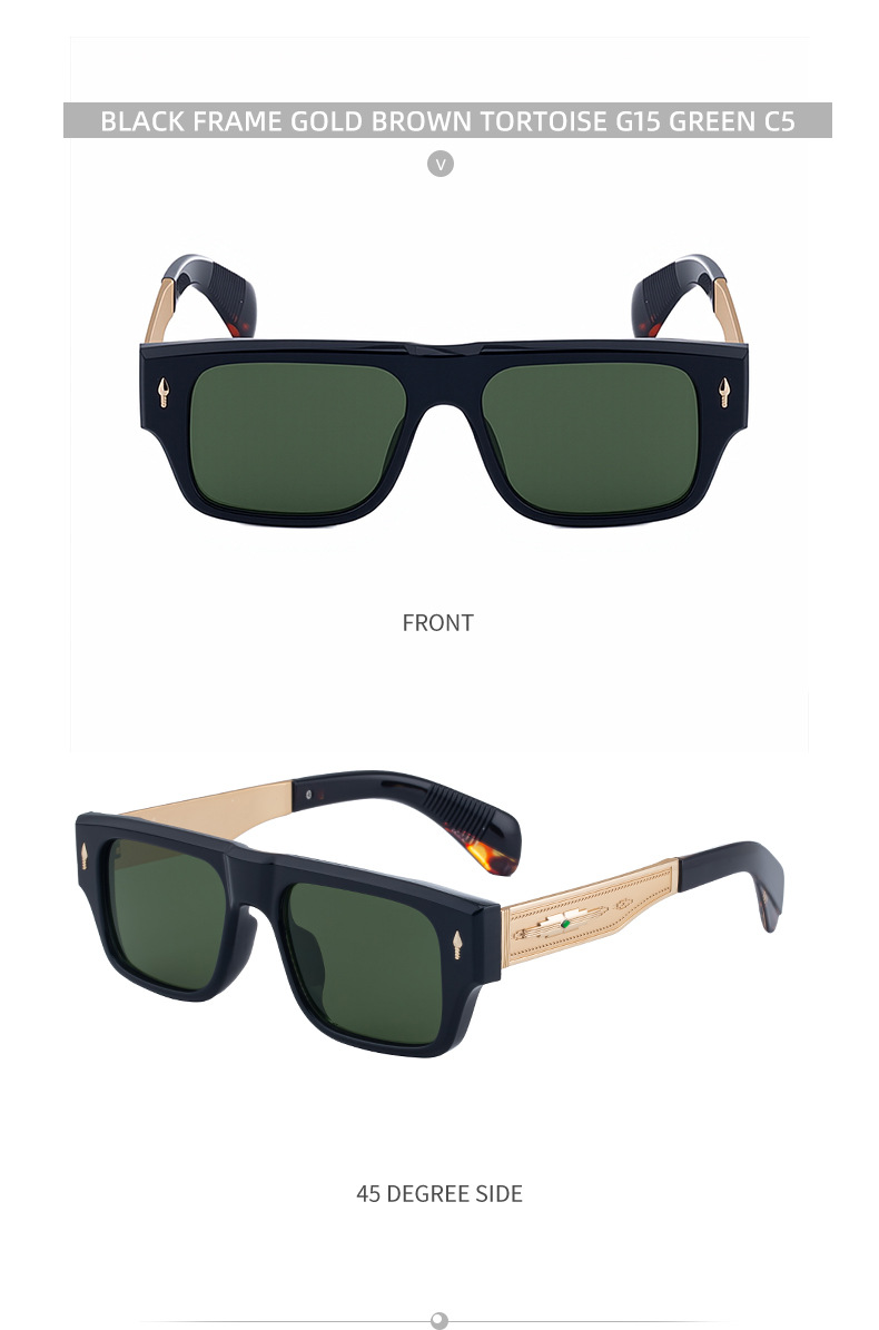 Men's Retro Square Sunglasses - Trendy Fashion Oversized Sunnies with UV400 Protection Details and Specifications