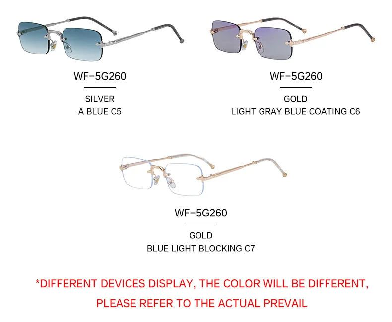 Black Copper alloy Unisex Small Frame Metal Rimless Sunglasses - Modern Minimalist UV400 Protection - Details 13