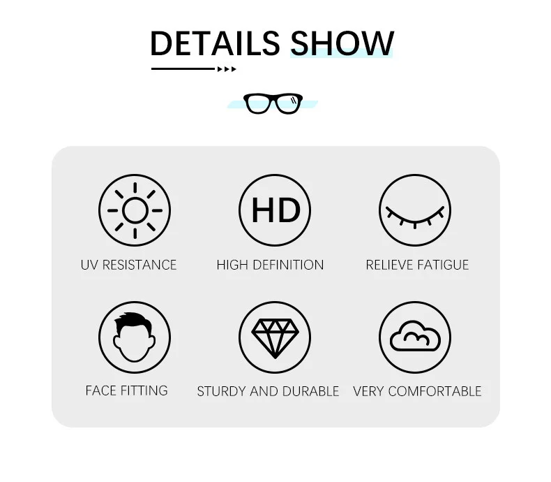Black PC Men's Premium Photochromic Rimless Sunglasses - Luxury Driving UV400 Eyewear - Details 10