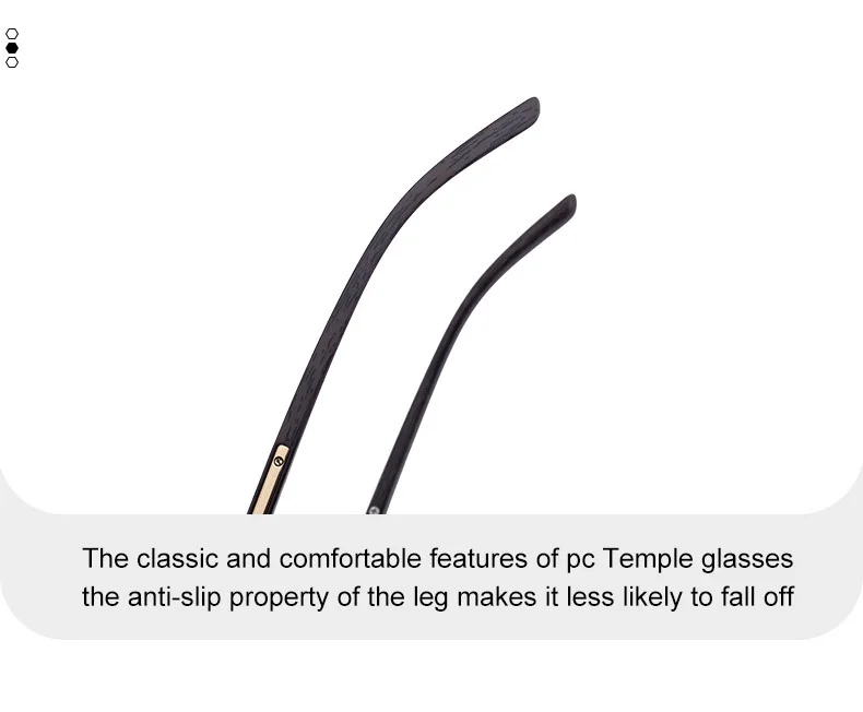 Black PC Men's Premium Photochromic Rimless Sunglasses - Luxury Driving UV400 Eyewear - Details 16
