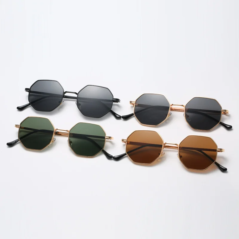 Multiple colors available Metal Multi-Edge Octagonal Glasses / $1.86 per pair (Wholesale Price) - View 2