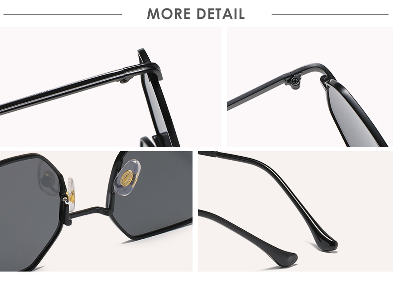 Multiple colors available Metal Multi-Edge Octagonal Glasses / $1.86 per pair (Wholesale Price) - Details 1