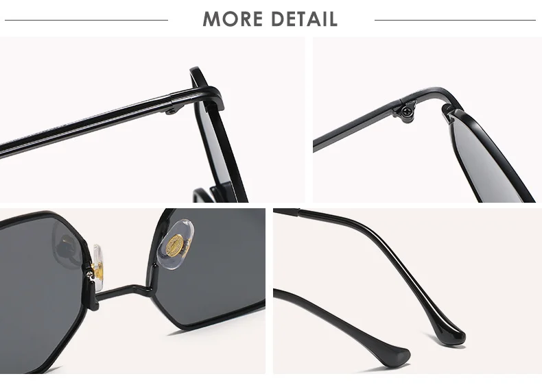 Multiple colors available Metal Multi-Edge Octagonal Glasses / $1.86 per pair (Wholesale Price) - Details 1