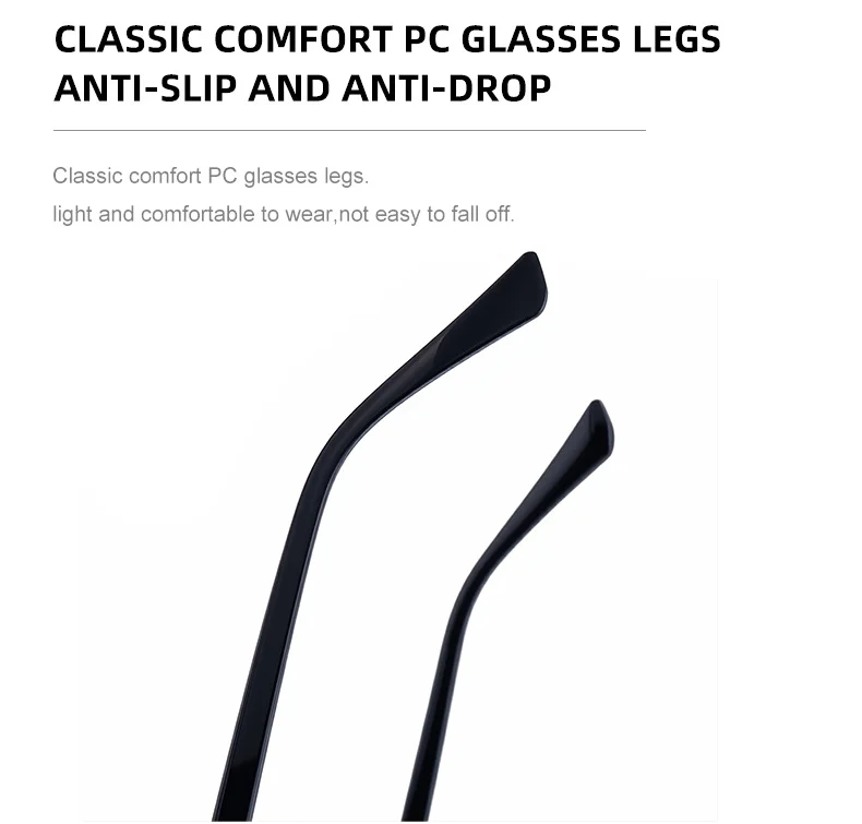 Black metal Men's Diamond Cut Polygon Rimless Sunglasses - Premium Driving Eyewear - Details 12