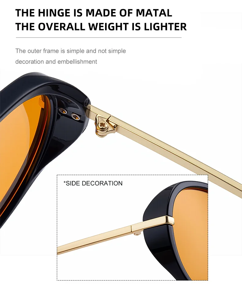 Black PC Women's Fashion Double Bridge Aviator Sunglasses - Trendy Pilot Sun Glasses UV400 - Details 9