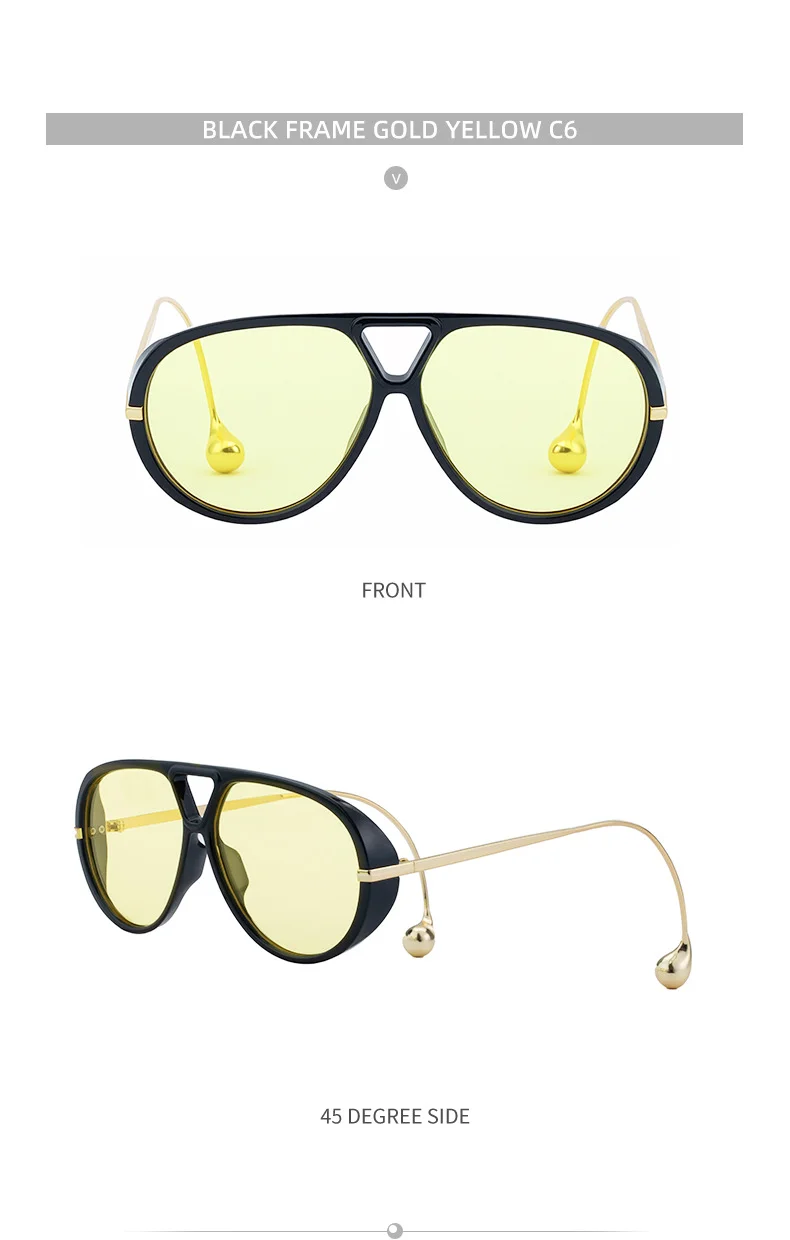 Black PC Women's Fashion Double Bridge Aviator Sunglasses - Trendy Pilot Sun Glasses UV400 - Details 19