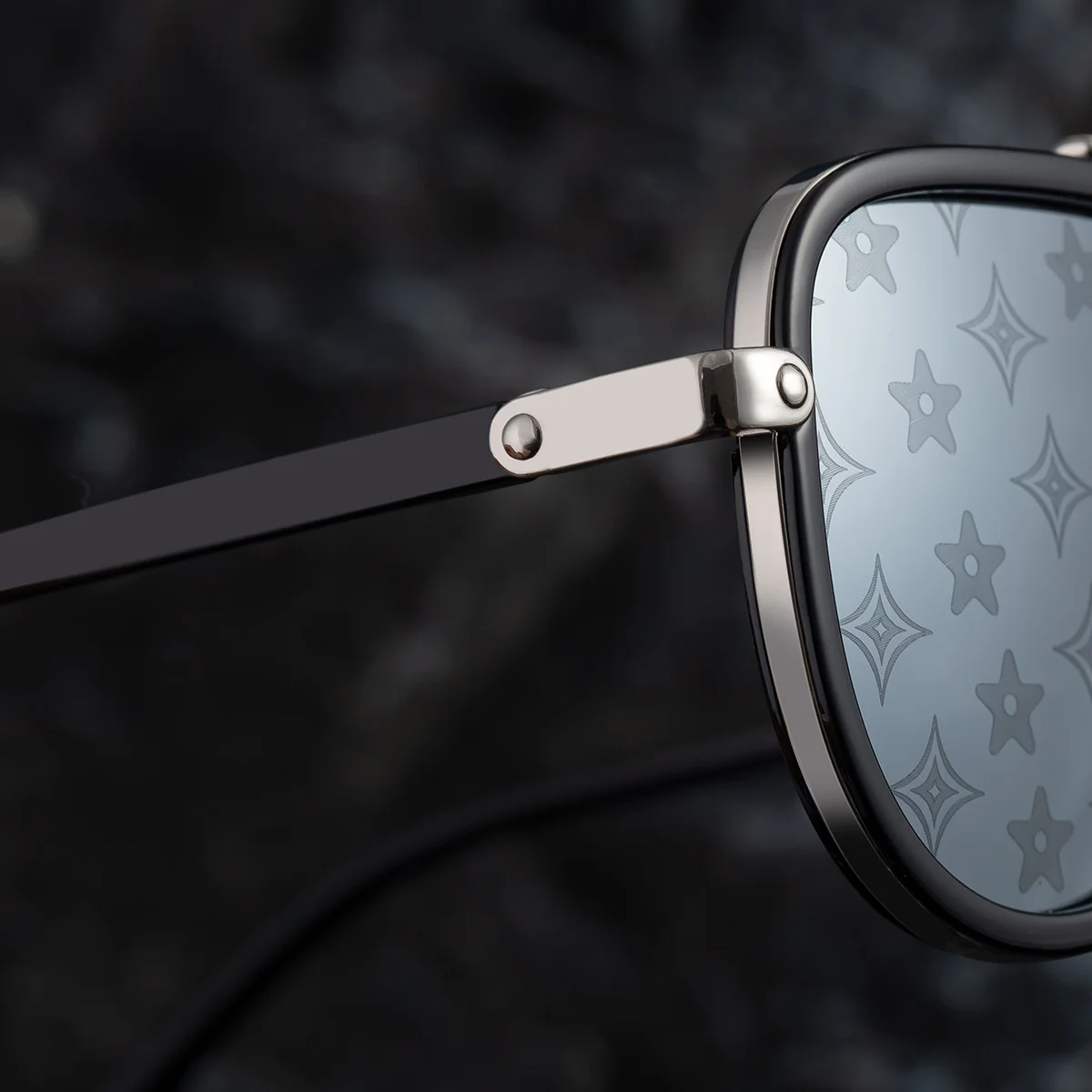 Black PC Unisex Retro Aviator Sunglasses - New Fashion Trendy Pilot Sun Glasses UV400 - Details 4