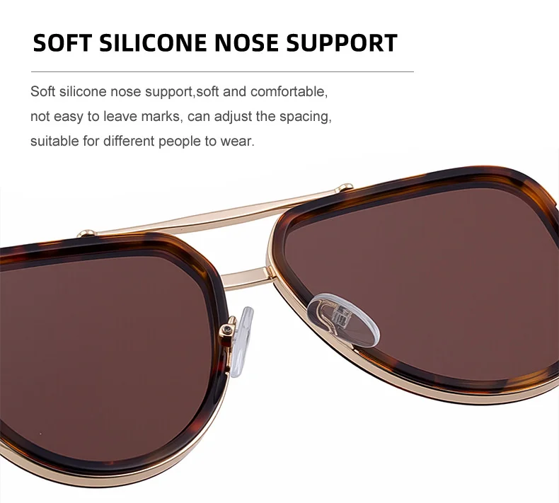 Black PC Unisex Retro Aviator Sunglasses - New Fashion Trendy Pilot Sun Glasses UV400 - Details 11