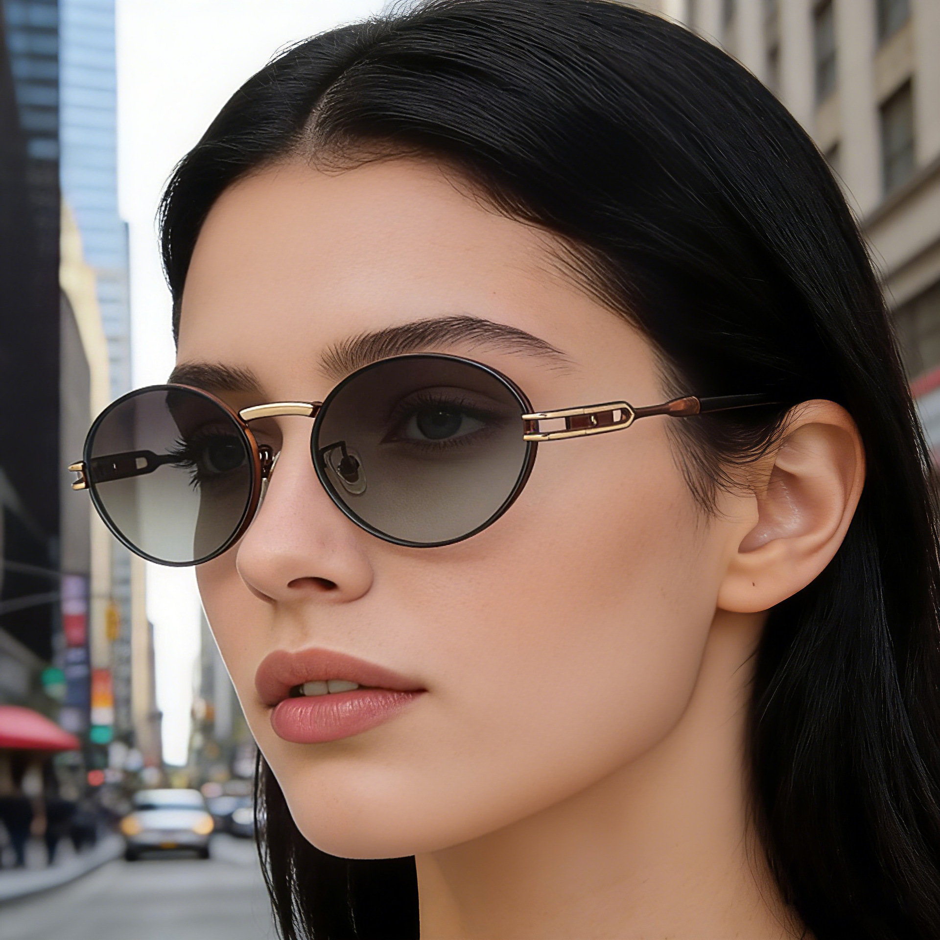 Women's Fashion Oval Sunglasses - Trendy Personalized Outdoor UV400 Eyewear Custom Eyewear