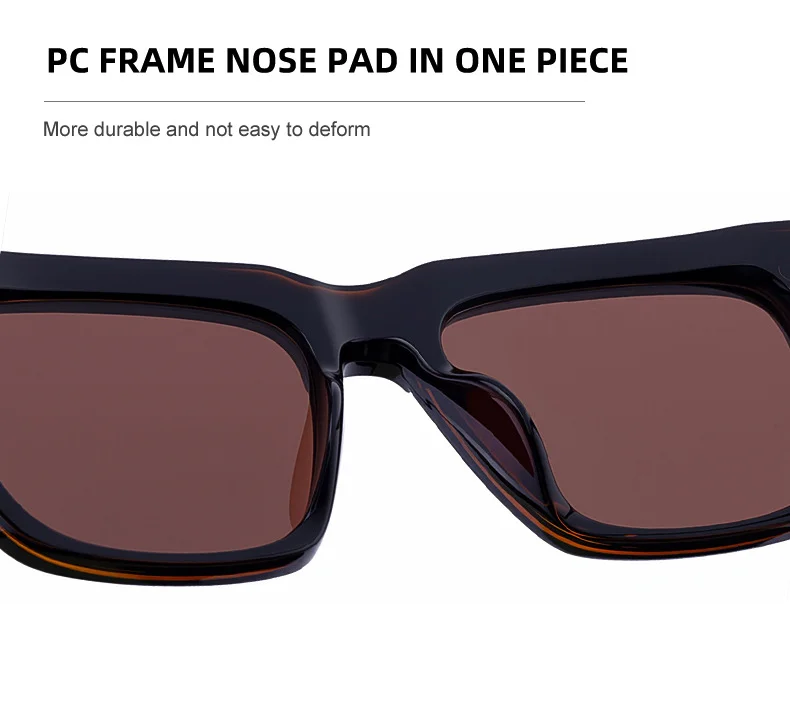 Black metal Men's Vintage Square Polarized Sunglasses - Premium Rivet Detail Driving Eyewear - Details 12