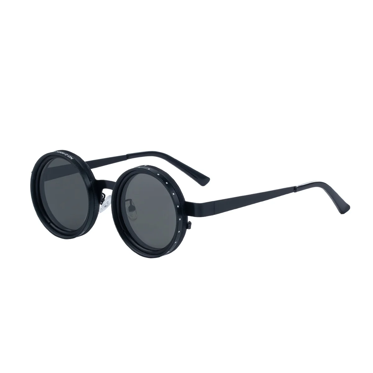 Black metal Men's ND9 Adjustable Zoom Sunglasses - Premium Round Polarized UV400 Eyewear - View 5