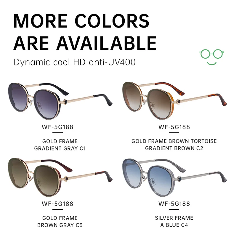 Black metal Women's Fashion Round Sunglasses - Punk Style Outdoor Premium Sun Glasses - Details 8