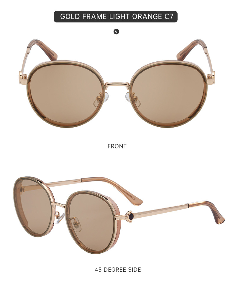 Women's Fashion Round Sunglasses - Punk Style Outdoor Premium Sun Glasses Details and Specifications