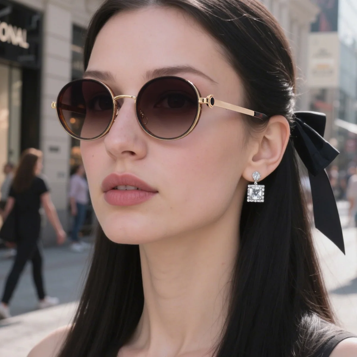 Women's Fashion Round Sunglasses - Punk Style Outdoor Premium Sun Glasses