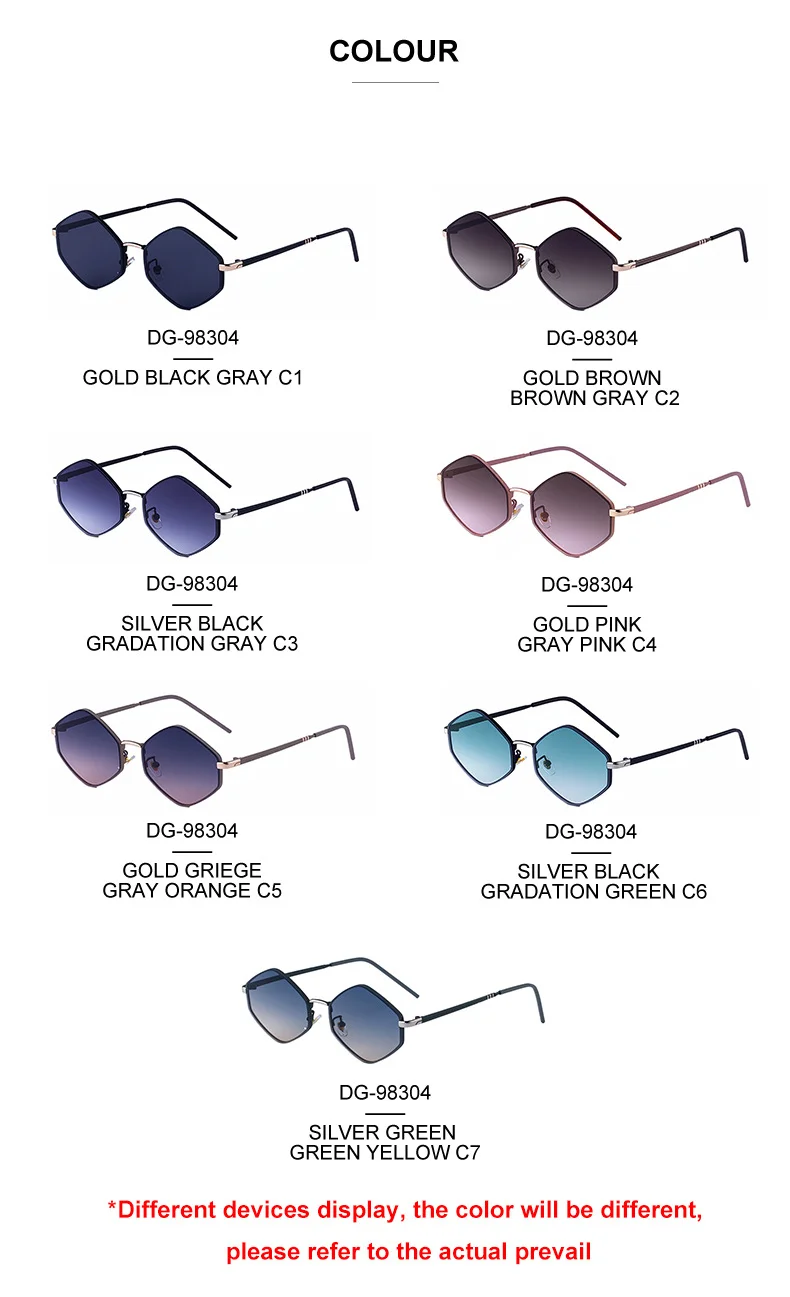 Black metal Women's Fashion Polygon Sunglasses - Premium Geometric UV400 Driving Eyewear - Details 8