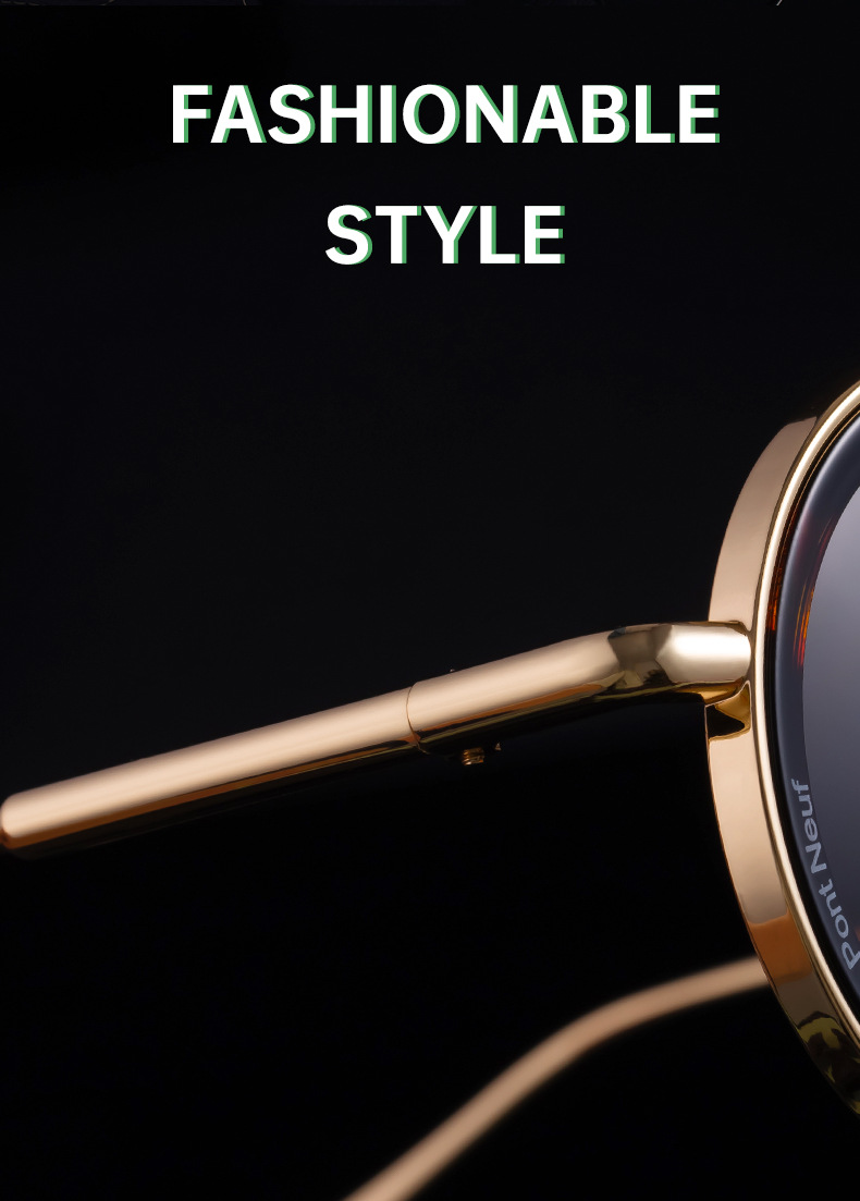 Unisex Fashion Round Sunglasses - Retro Unique UV400 Sun Glasses Wholesale Details and Specifications