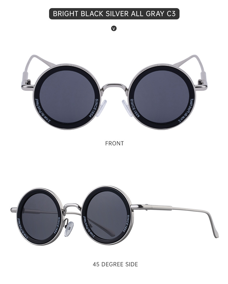 Unisex Fashion Round Sunglasses - Retro Unique UV400 Sun Glasses Wholesale Details and Specifications