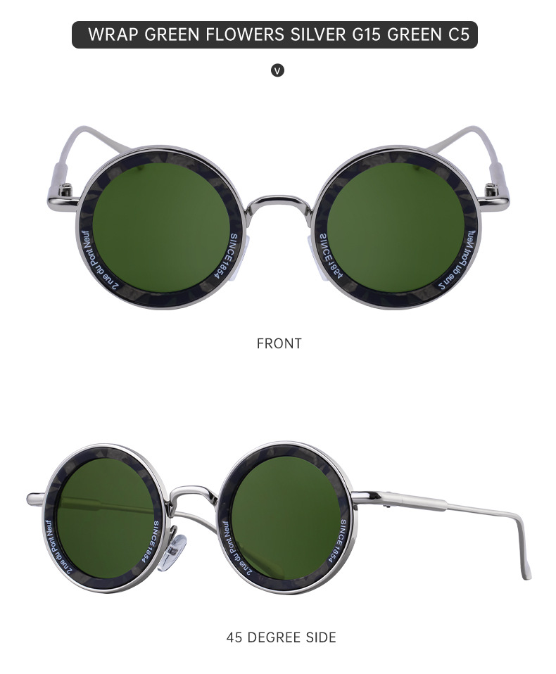 Unisex Fashion Round Sunglasses - Retro Unique UV400 Sun Glasses Wholesale Details and Specifications