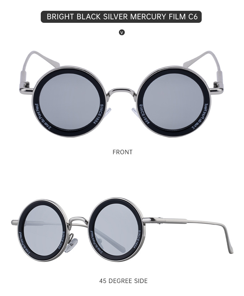 Unisex Fashion Round Sunglasses - Retro Unique UV400 Sun Glasses Wholesale Details and Specifications