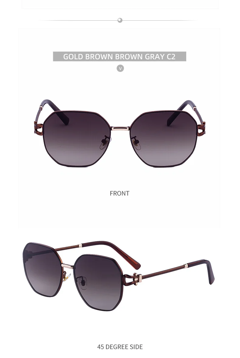 Black PC Women's Fashion Oversized Sunglasses - Premium Hollow Temple UV400 Sun Glasses - Details 17