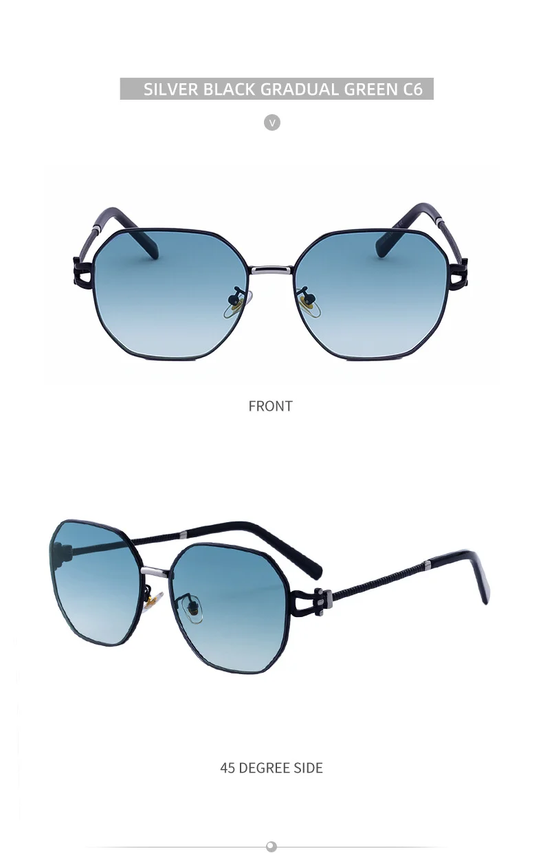Black PC Women's Fashion Oversized Sunglasses - Premium Hollow Temple UV400 Sun Glasses - Details 21