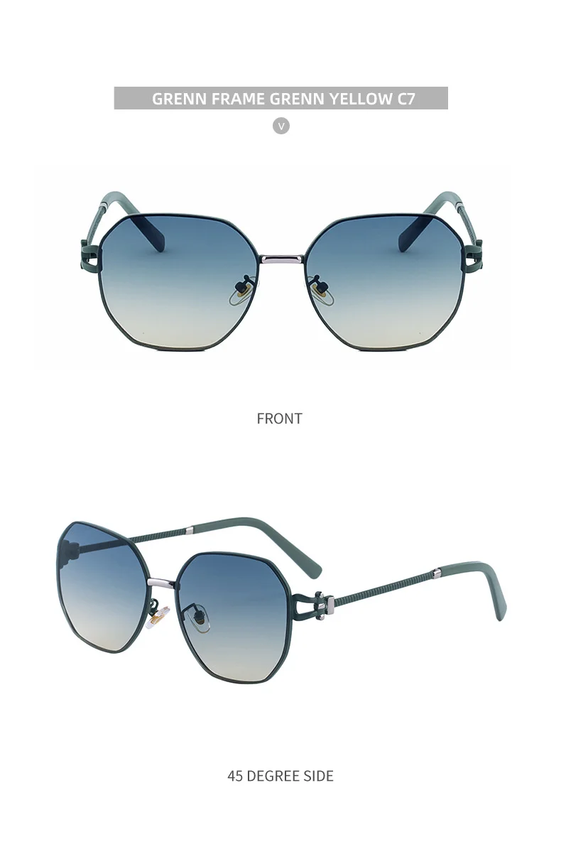 Black PC Women's Fashion Oversized Sunglasses - Premium Hollow Temple UV400 Sun Glasses - Details 22