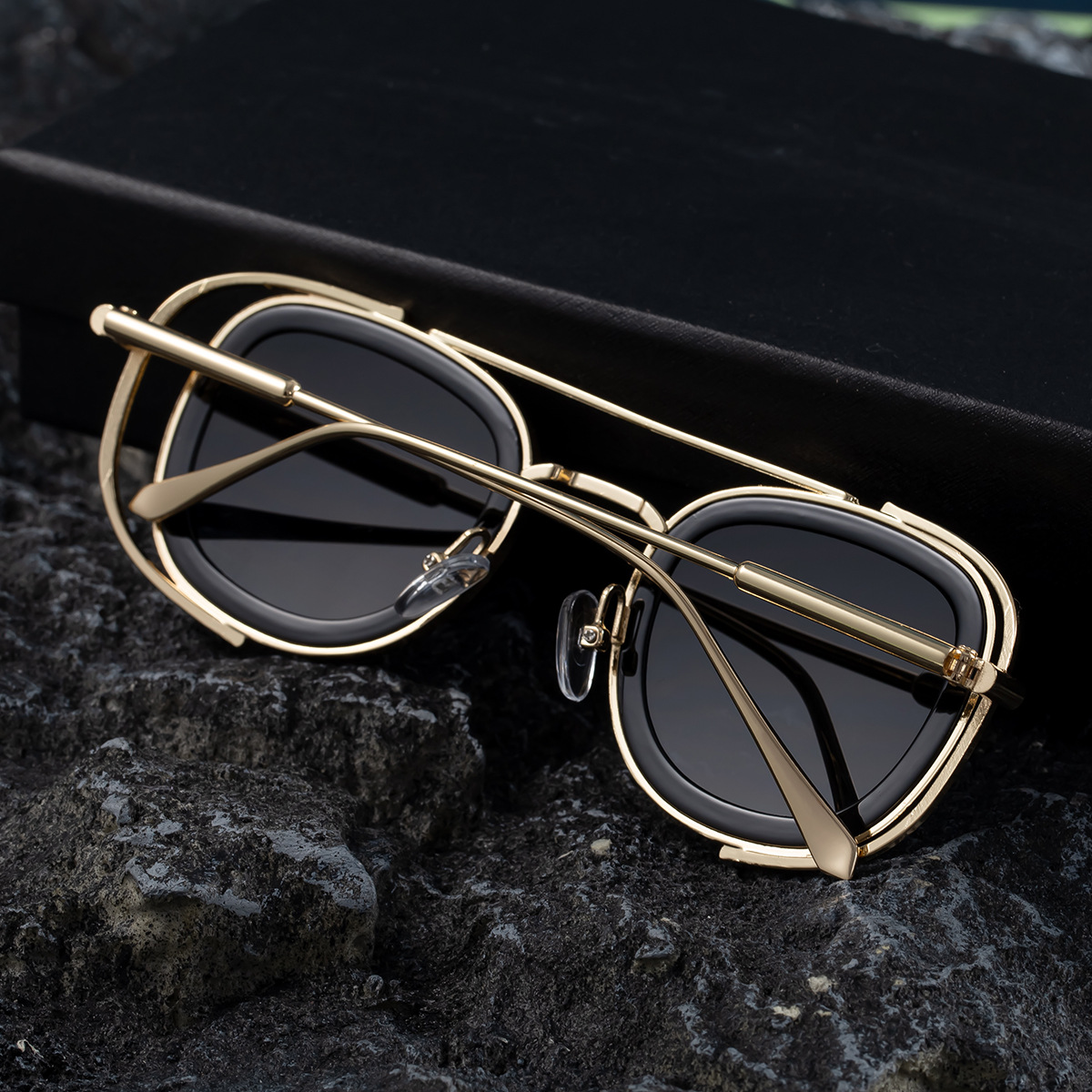 Men's High-End Oval Sunglasses - Vintage Luxury Driving UV400 Eyewear Details and Specifications