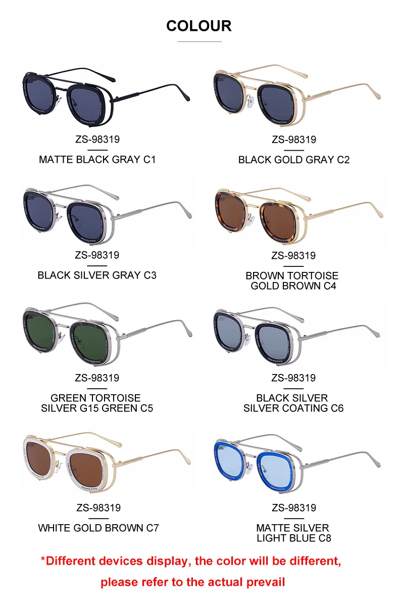 Black PC Men's High-End Oval Sunglasses - Vintage Luxury Driving UV400 Eyewear - Details 11