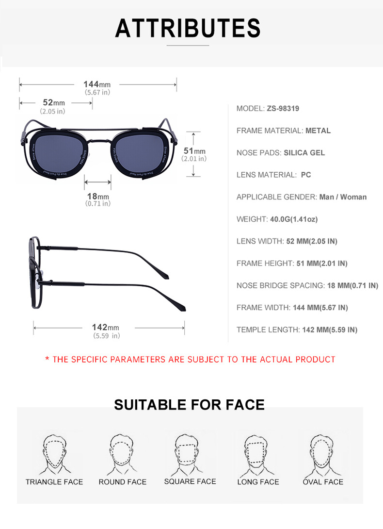 Men's High-End Oval Sunglasses - Vintage Luxury Driving UV400 Eyewear Details and Specifications