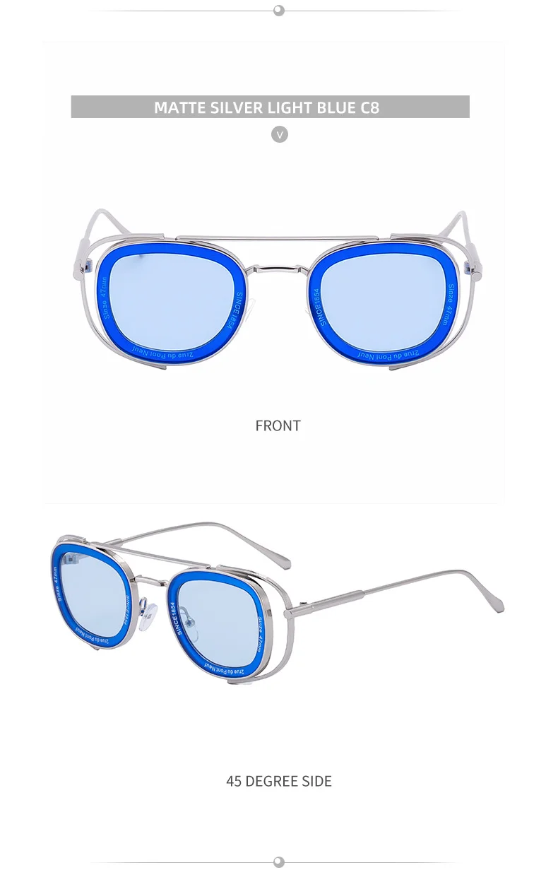 Black PC Men's High-End Oval Sunglasses - Vintage Luxury Driving UV400 Eyewear - Details 21